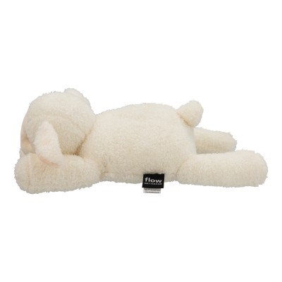 Peluche bruit blanc Rosie le Mouton signée Flow Amsterdam, vue de profil Peluche bruit blanc Rosie le Mouton signée Flow Amsterdam, vue de profil