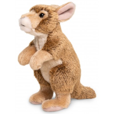 Peluche Bébé Kangourou - 20 cm signée Uni-Toys, vue de profil Peluche Bébé Kangourou - 20 cm signée Uni-Toys, vue de profil