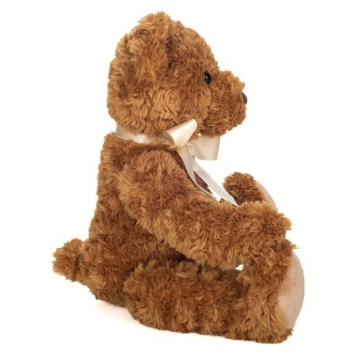 Peluche Ours Classique Marron Articulé - 37 cm signée Teddy Hermann, vue de profil