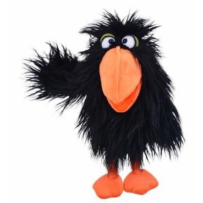 Peluche marionnette Corbeau Thank you - 32 cm signée Living Puppets