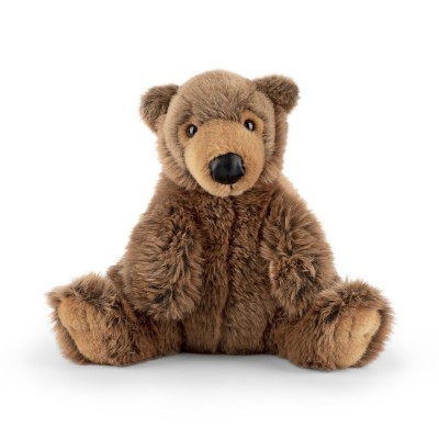 Peluche Ours Brun Sonore - 24 cm signée Living Nature