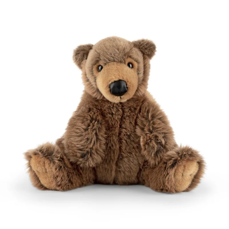 Peluche Ours Brun Sonore - 24 cm signée Living Nature