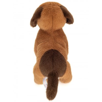 Peluche Chiot Milow - 25 cm signée Teddy Hermann, vue de dessus Peluche Chiot Milow - 25 cm signée Teddy Hermann, vue de dessus