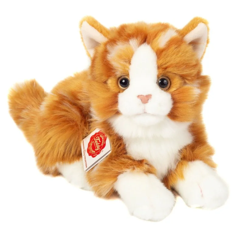Peluche Chat Roux - 20 cm signée Teddy Hermann