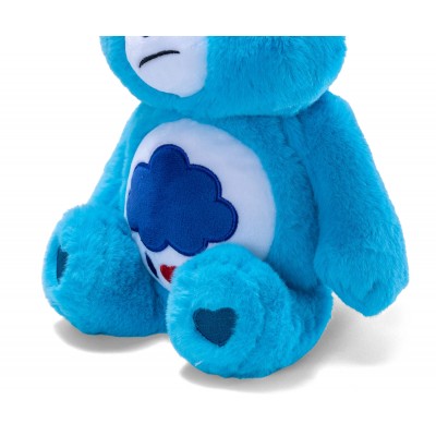 Peluche Bisounours Bleu Grosgnon - 35 cm Signée Simba, gros plan sur le ventre