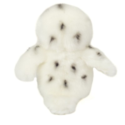 Peluche Harfang des Neiges Blanc Tacheté - 16 cm signée Teddy Hermann, vue de dos