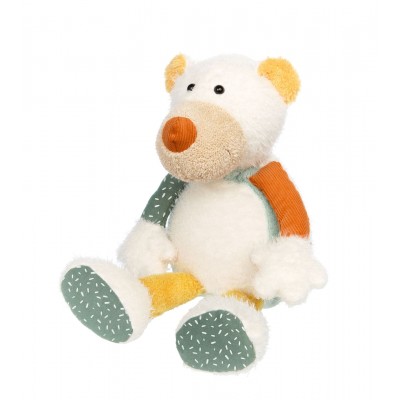 Peluche Ours Polaire Patchwork - 31 cm signée Sigikid