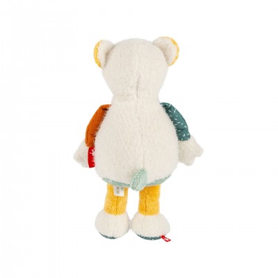 Peluche Ours Polaire Patchwork - 31 cm signée Sigikid, vue de dos Peluche Ours Polaire Patchwork - 31 cm signée Sigikid, vue de dos