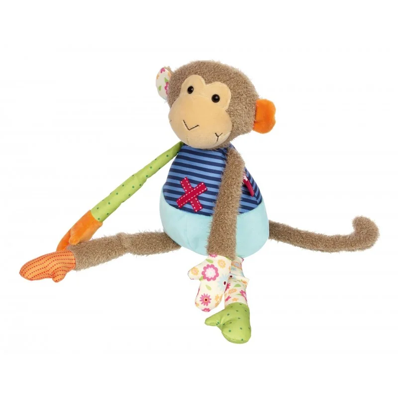 Peluche Singe Patchwork Multicolore - 41 cm signée Sigikid Peluche Singe Patchwork Multicolore - 41 cm signée Sigikid