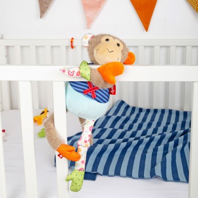 Peluche Singe Patchwork Multicolore - 41 cm signée Sigikid Peluche Singe Patchwork Multicolore - 41 cm signée Sigikid